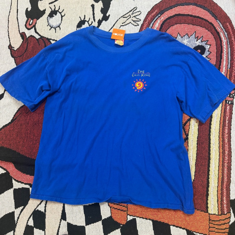 Vintage Disney The Lion King Hakuna Matata Graphic T-Shirt Blue Mens XL